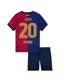 Detské Futbalové oblečenie Barcelona Dani Olmo #20 2024-25 Krátky Rukáv - Domáci (+ trenírky)